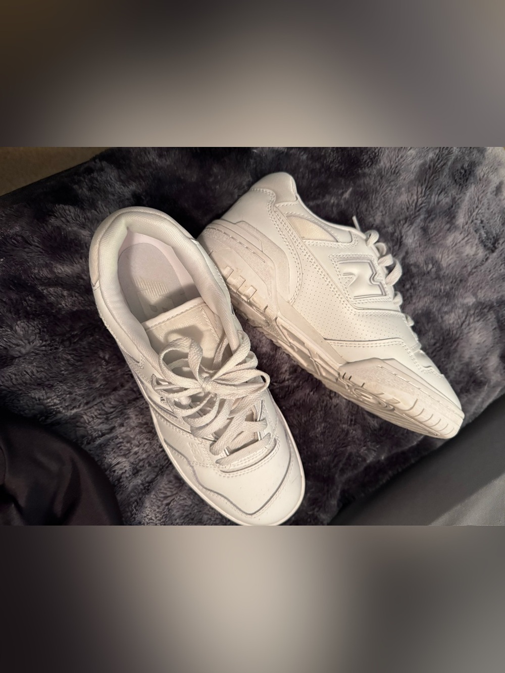 New Balance White Women's Chunky Lace-Up Sneakers
